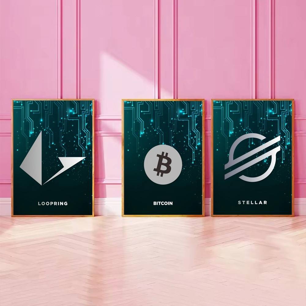 Tech Circuit Crypto Symbol Pos - Tech Office Wallpaper recension och pris