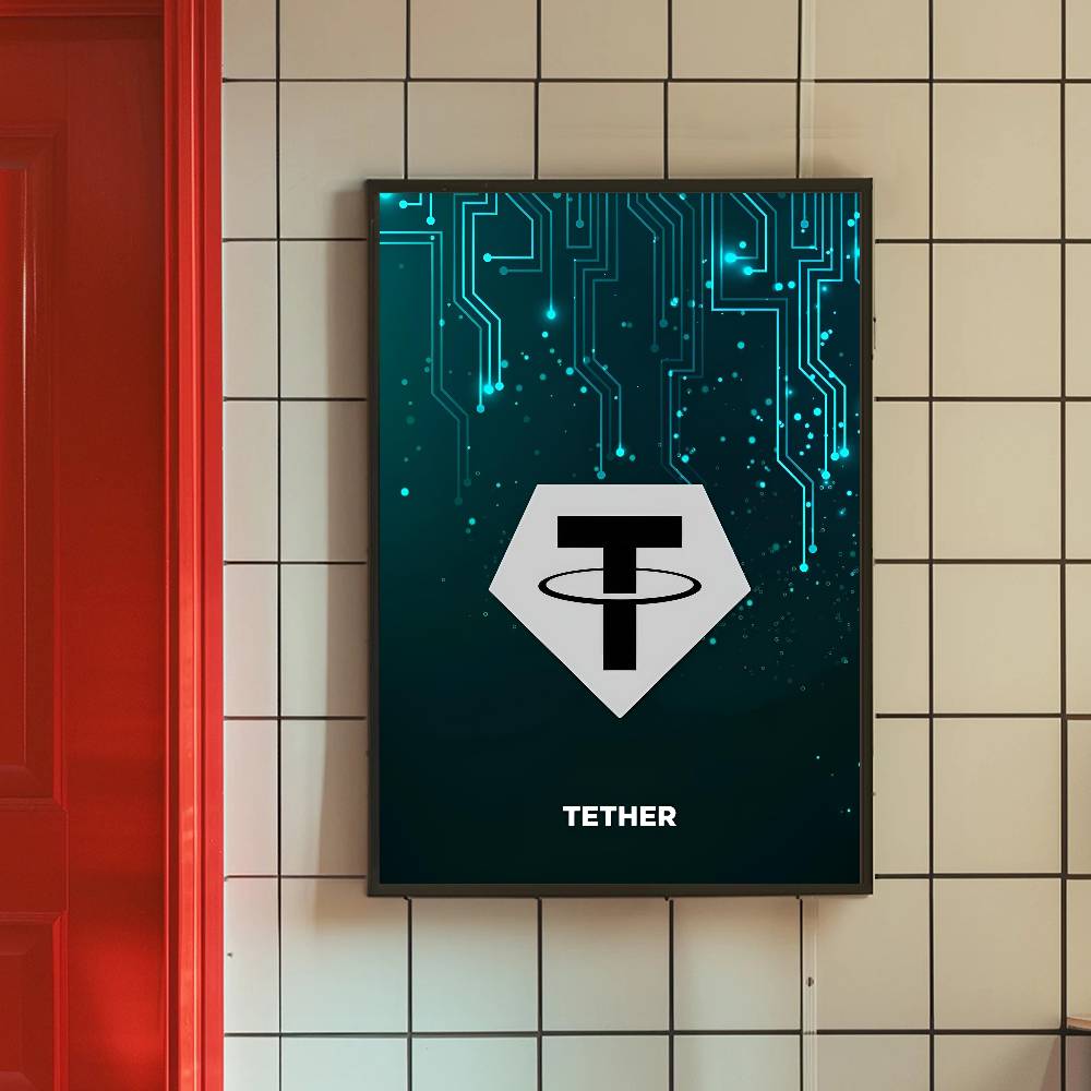 Tech Circuit Crypto Symbol Pos - Tech Office Wallpaper recension och pris