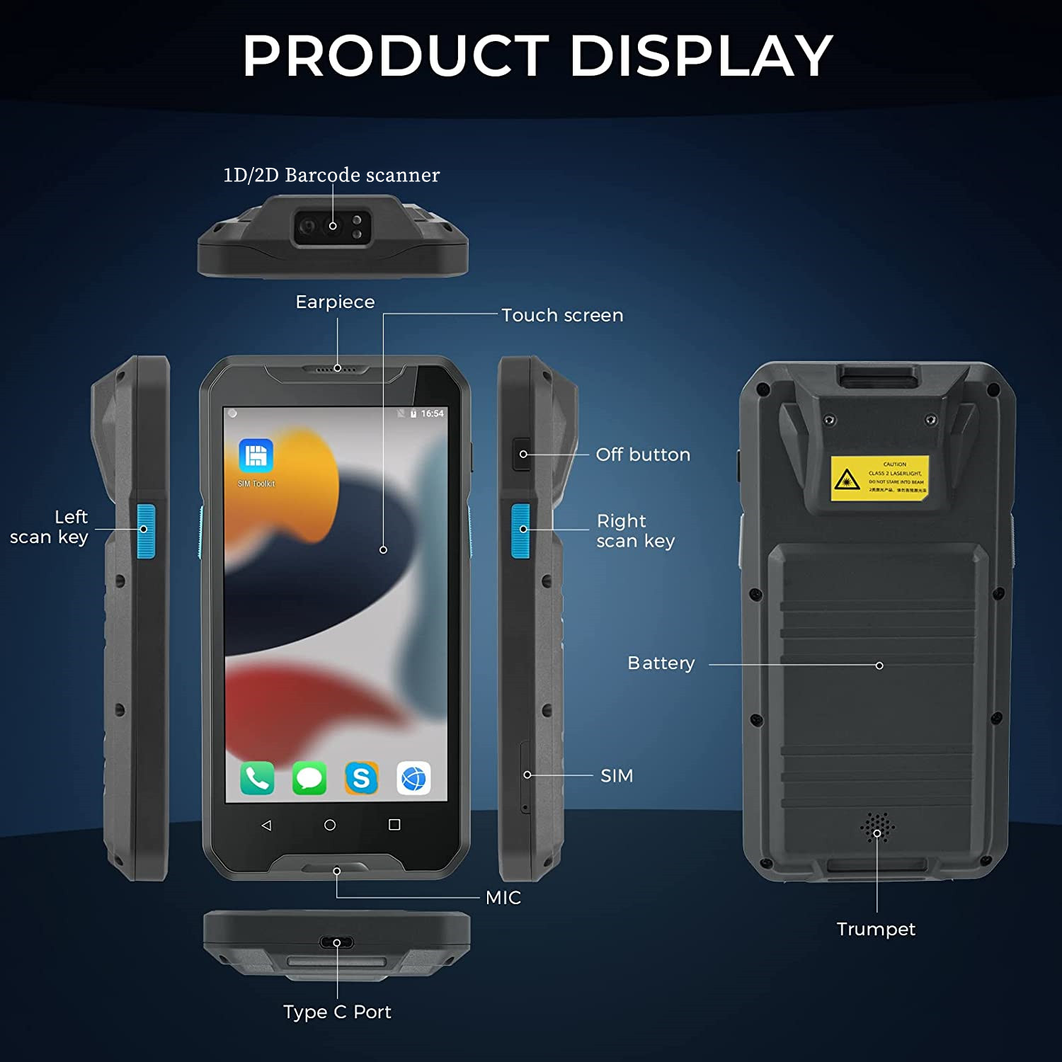 Android 9 4G Ruggedized Wirele - Barcode Scanner 2D recension och pris
