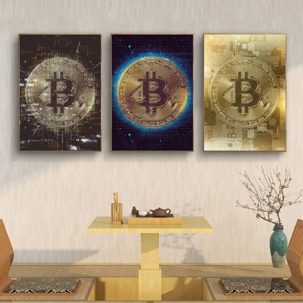 Cyber Tech Circuit Golden Coin - Tech Office Wallpaper recension och pris