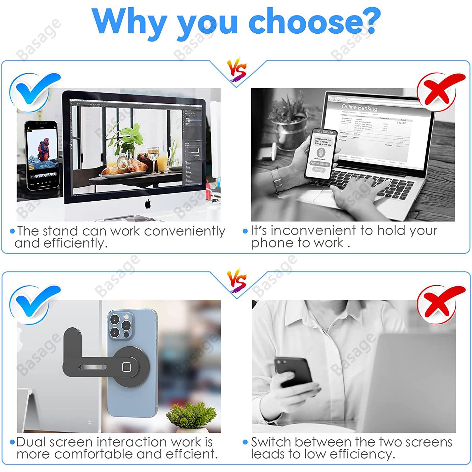 Magnetic Laptop Phone Holder C - Document Holder Monitor recension och pris